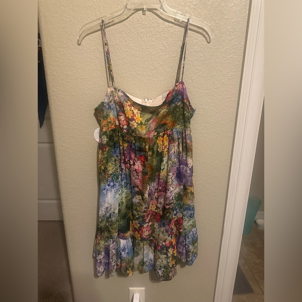 Floral Multicolor super cute boutique dress! Never worn!